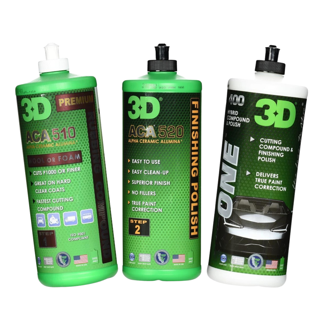 Kit 3 Polish 3D Car Care - 946mL