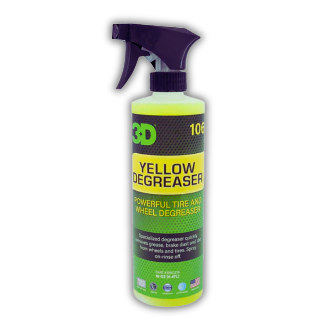 [106OZ16] Yellow Degreaser - Dégraissant Jantes Pneus & Passage de Roues - 3D Car Care (473ml)