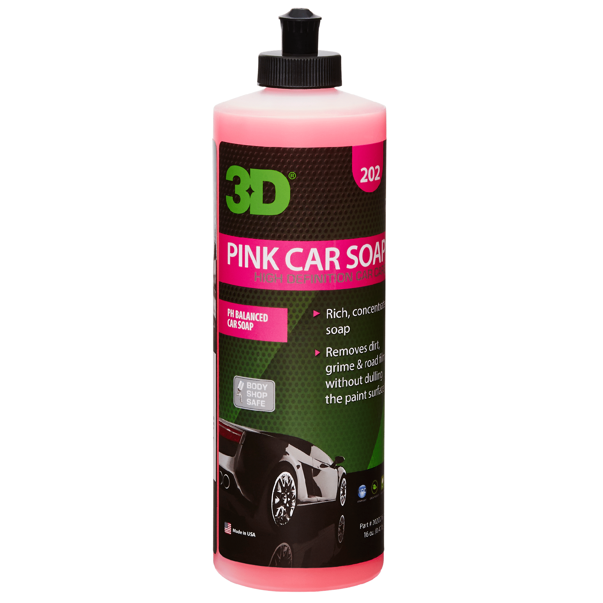 [202OZ16] Pink Car Soap - Prélavage & lavage 3D Car Care (473ml)