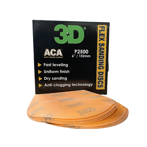 ACA Flex P2500 150mm Abrasif Orange – 3D Car Care